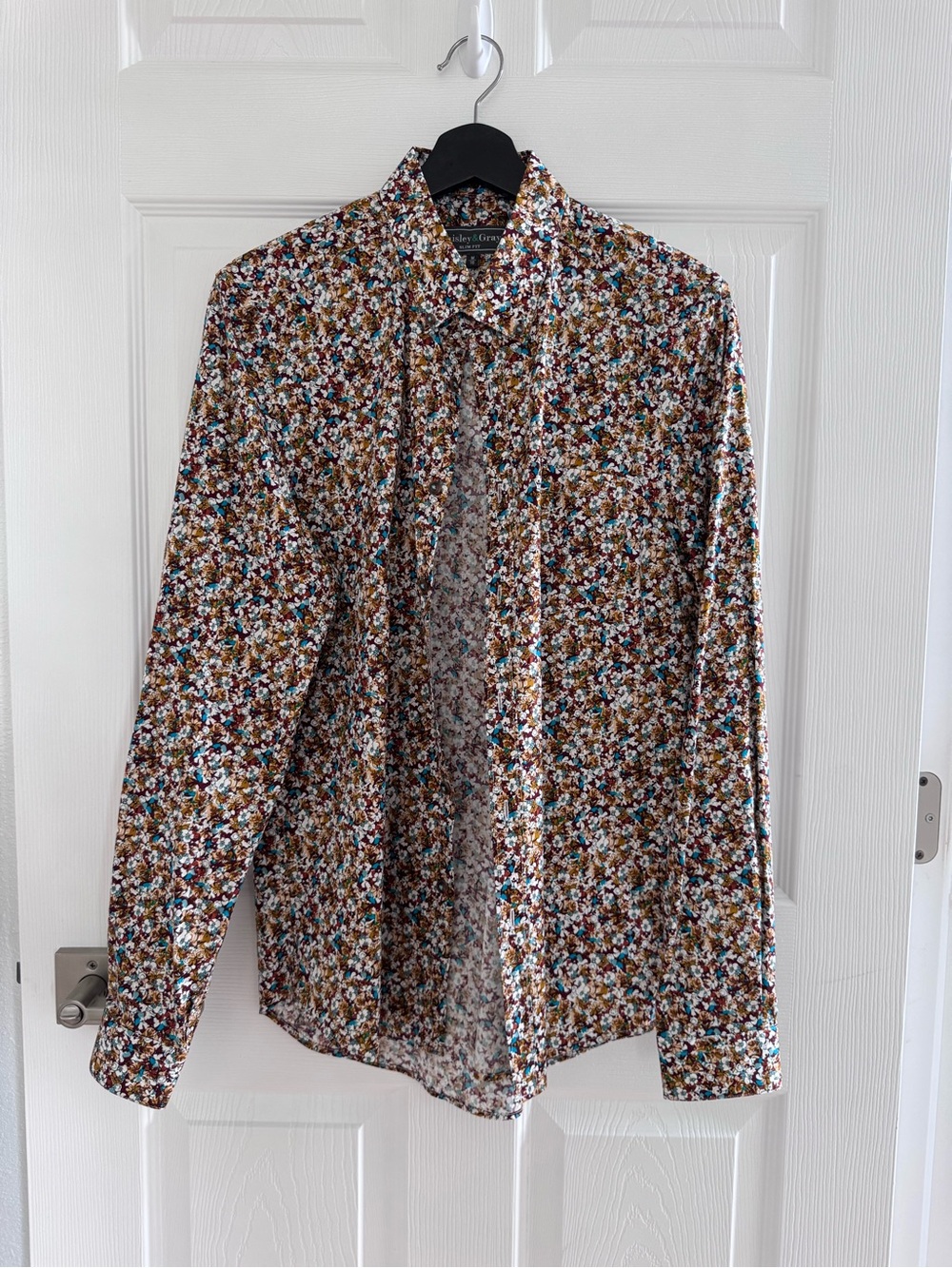 Paisley & Gray Brown Multi Floral Button-down Shirt